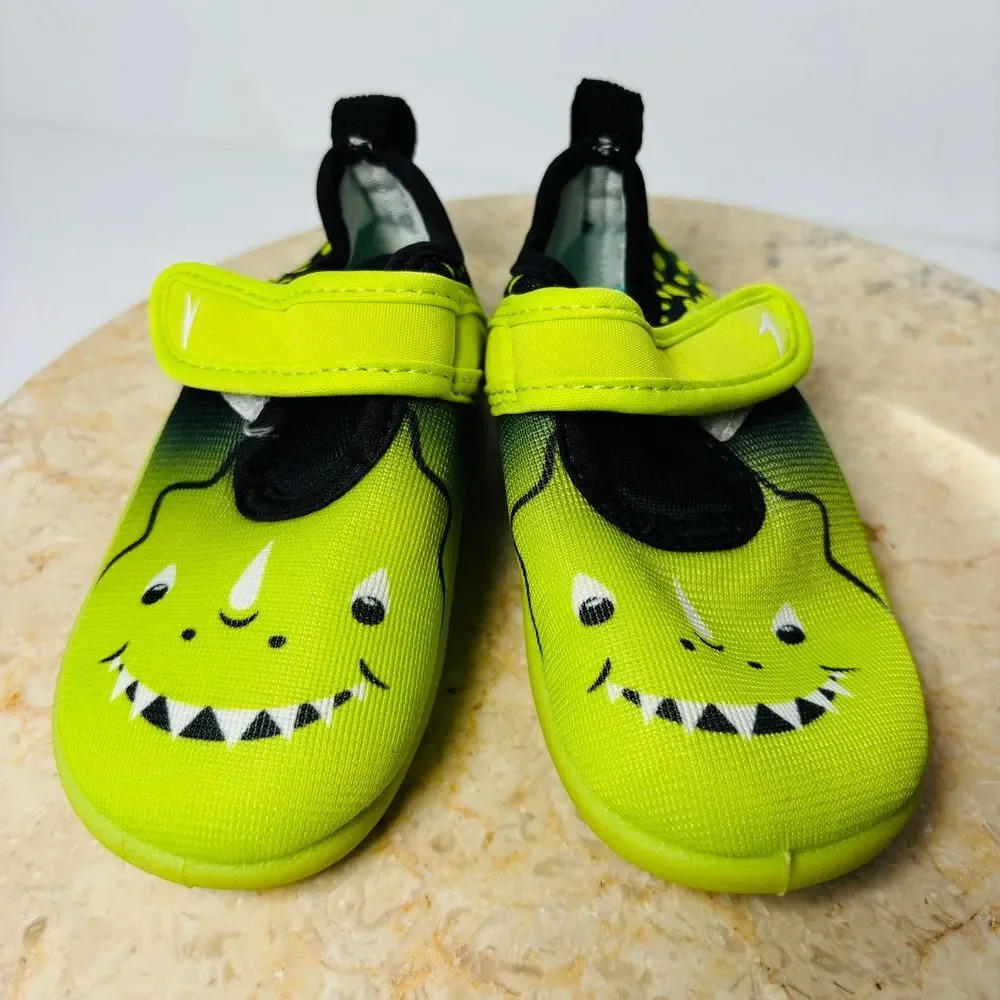 Speedo Toddler Kids Size S 5-6 Water Slip On Shoes Blue Green Beach Sand Outdoor